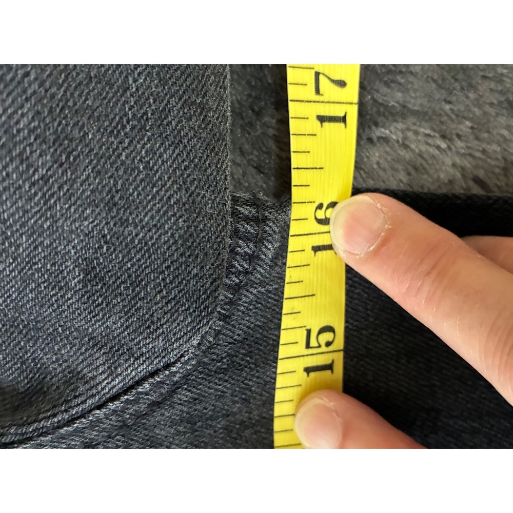 J.‎ Crew Mercantile Womens Black Denim Jacket J6776 Faded Stretch Jean Jacket XS - Picture 7 of 10